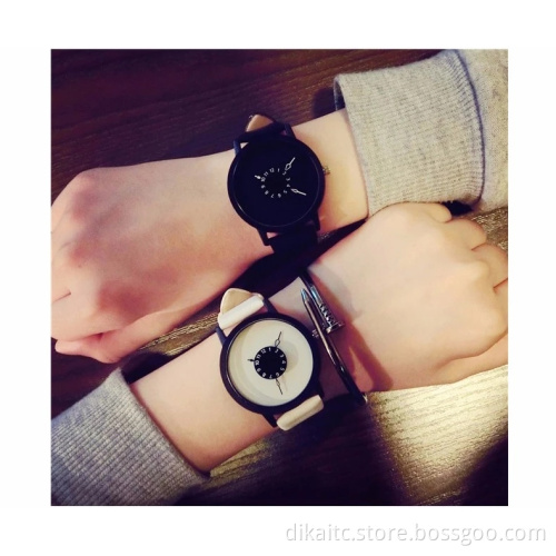 AliExpress 2019 Hot Sell Men Watches Round Dial Luxury Black Clock Classic Casual Fashion Casual Quartz Clock Wristwatches